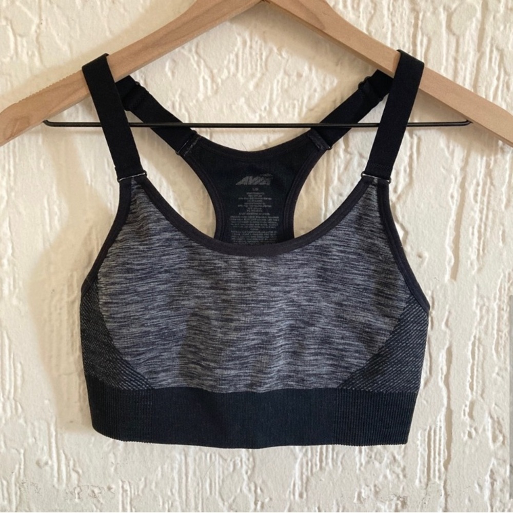 Avia Gray and Black Sports Bra Size Large